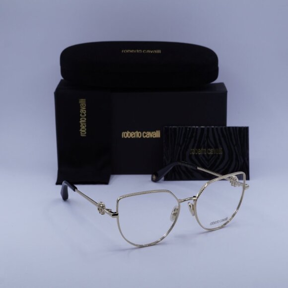 Roberto Cavalli VRC048 0300 Cat Eye Eyeglasses – Shiny Rose Gold 56mm - Picture 4 of 10